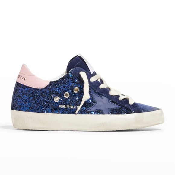 Golden Goose Superstar Leather Glitter Low Top Sneakers - Picture 2 of 13